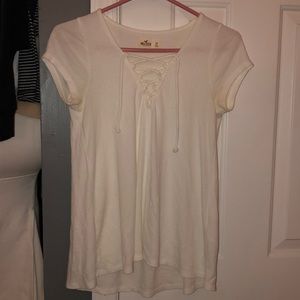 White tie cross t-shirt